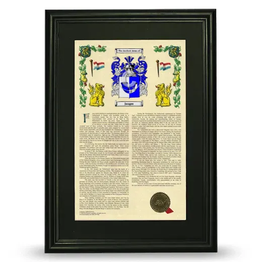 Jauger Deluxe Armorial Framed - Black