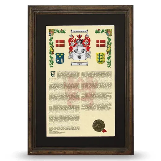 Jerger Deluxe Armorial Framed - Brown