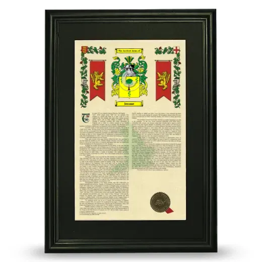 Jerome Deluxe Armorial Framed - Black