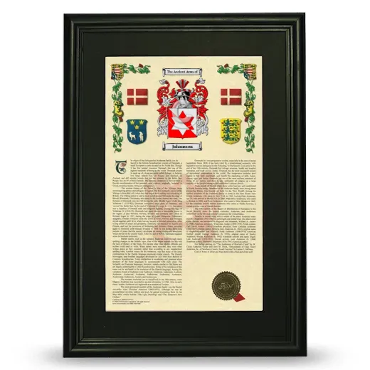 Johansson Deluxe Armorial Framed - Black