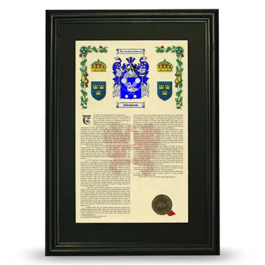 Johansson Deluxe Armorial Framed - Black