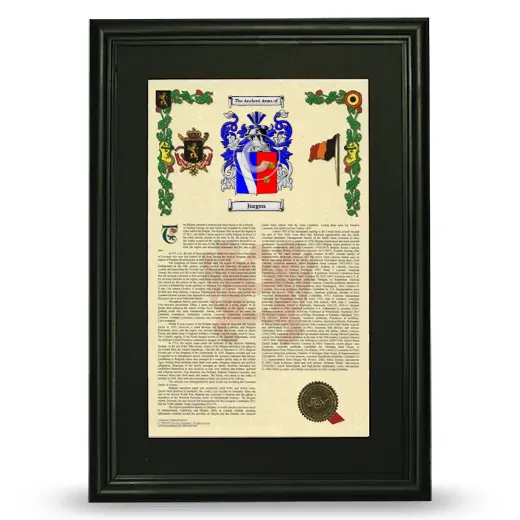 Jurgen Deluxe Armorial Framed - Black
