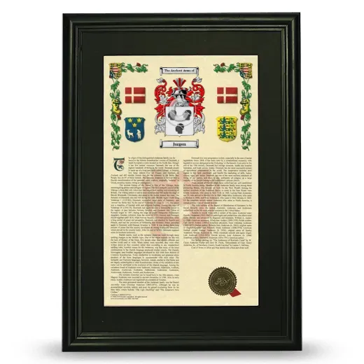 Jurgen Deluxe Armorial Framed - Black
