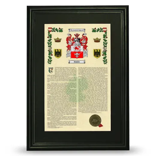 Kemler Deluxe Armorial Framed - Black