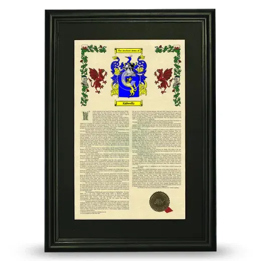Kidwelly Deluxe Armorial Framed - Black