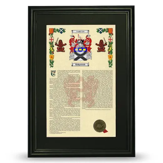 Kirkpatrick Deluxe Armorial Framed - Black