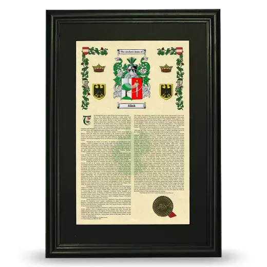 Klink Deluxe Armorial Framed - Black