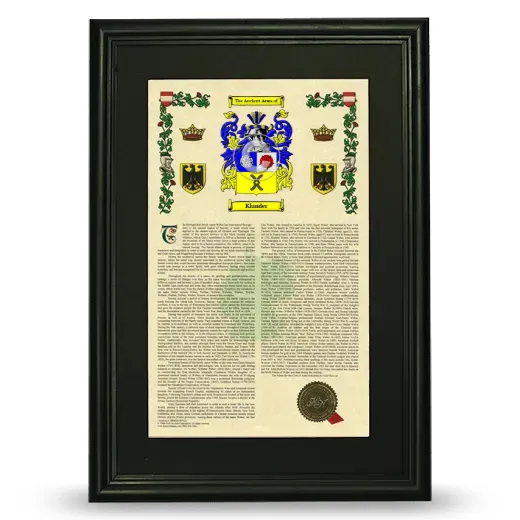 Klunder Deluxe Armorial Framed - Black