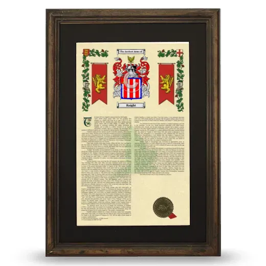 Knight Deluxe Armorial Framed - Brown