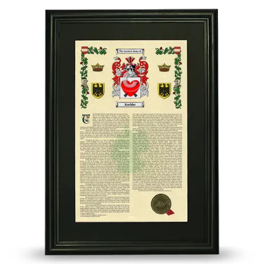 Koehler Deluxe Armorial Framed - Black