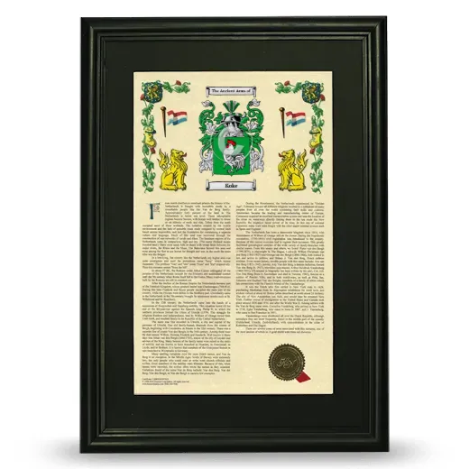 Koke Deluxe Armorial Framed - Black