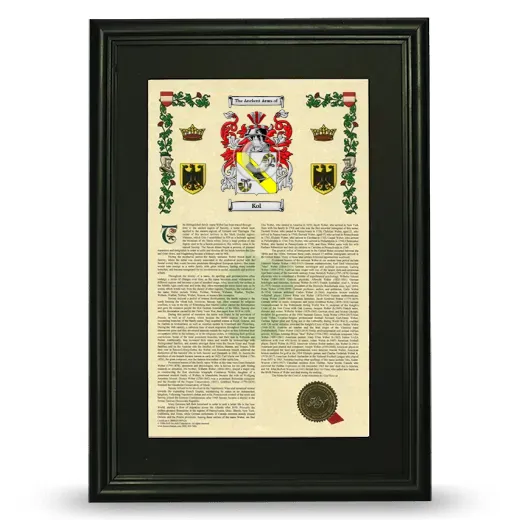 Kol Deluxe Armorial Framed - Black