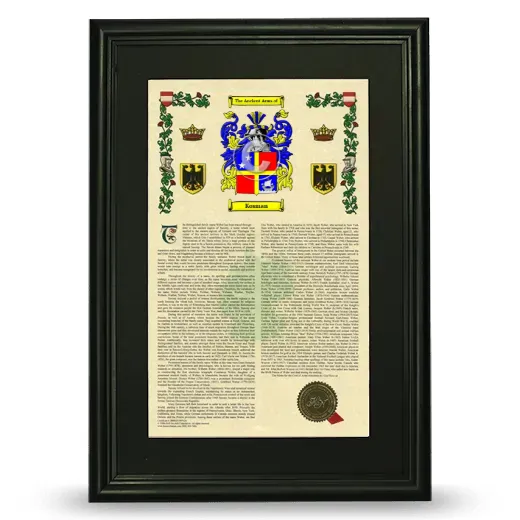 Kosman Deluxe Armorial Framed - Black