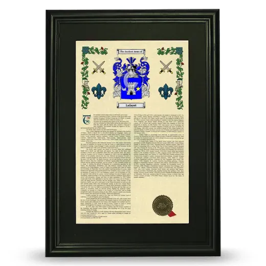 Lafayet Deluxe Armorial Framed - Black