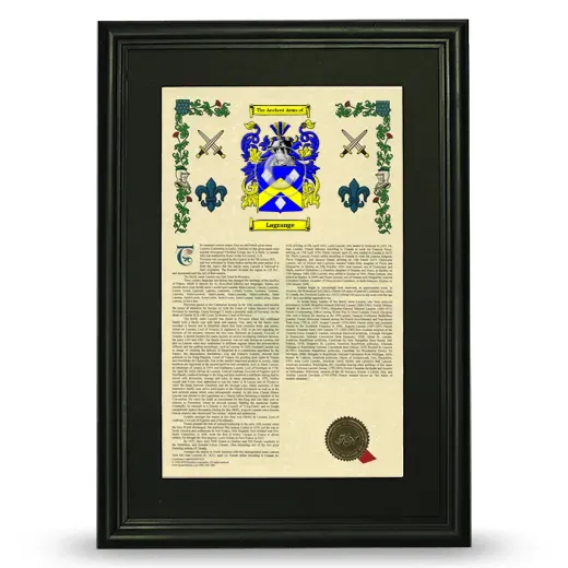 Lagrange Deluxe Armorial Framed - Black