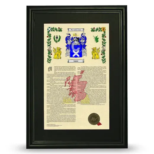 Lame Deluxe Armorial Framed - Black