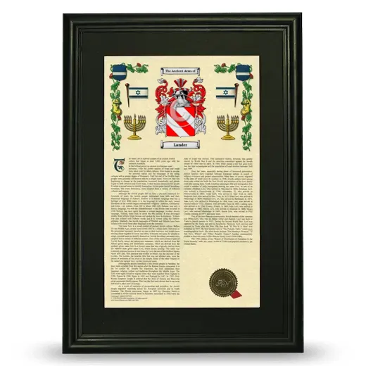 Lander Deluxe Armorial Framed - Black