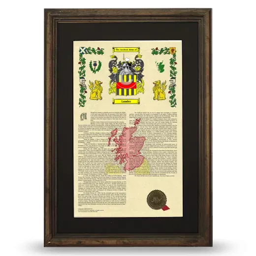 Lander Deluxe Armorial Framed - Brown