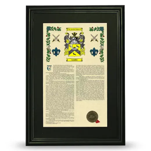 Landrie Deluxe Armorial Framed - Black