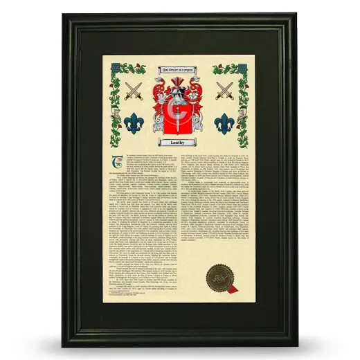 Lanthy Deluxe Armorial Framed - Black
