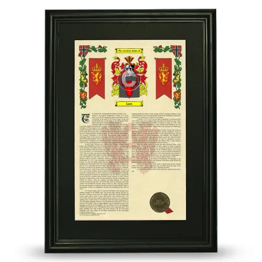 Lars Deluxe Armorial Framed - Black
