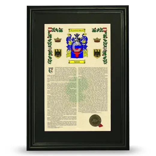 Larson Deluxe Armorial Framed - Black