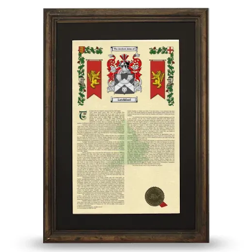 Latchford Deluxe Armorial Framed - Brown