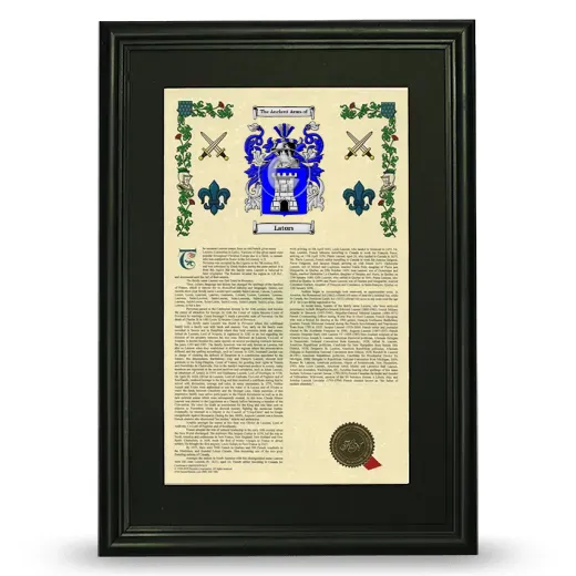 Lators Deluxe Armorial Framed - Black