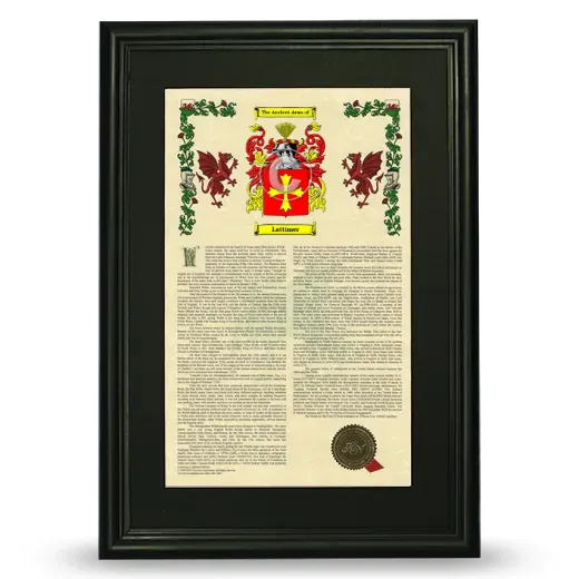 Lattimer Deluxe Armorial Framed - Black