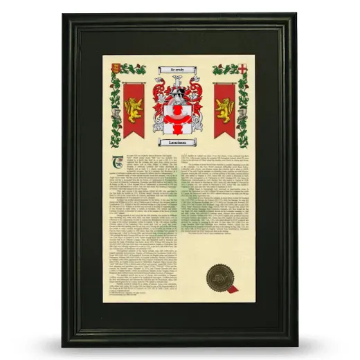 Laurison Deluxe Armorial Framed - Black
