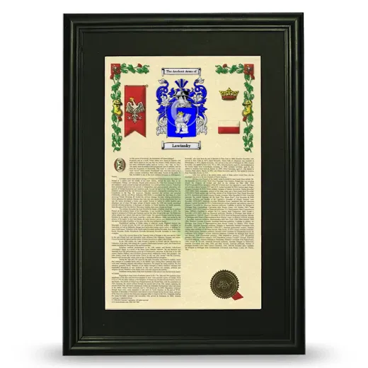 Lawinsky Deluxe Armorial Framed - Black