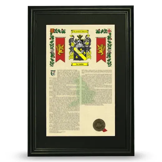 Le carier Deluxe Armorial Framed - Black