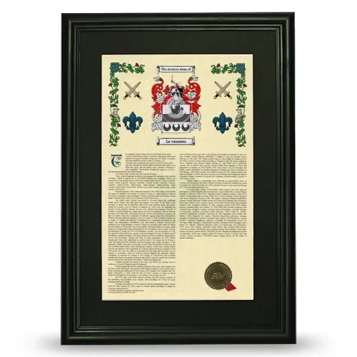 Le vassour Deluxe Armorial Framed - Black