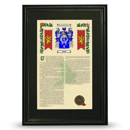 Leben Deluxe Armorial Framed - Black