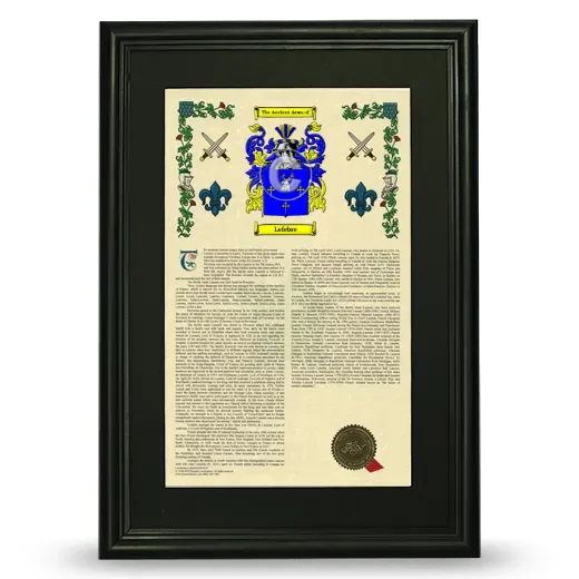 Lefebre Deluxe Armorial Framed - Black