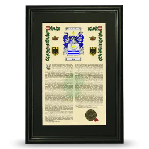 Leir Deluxe Armorial Framed - Black