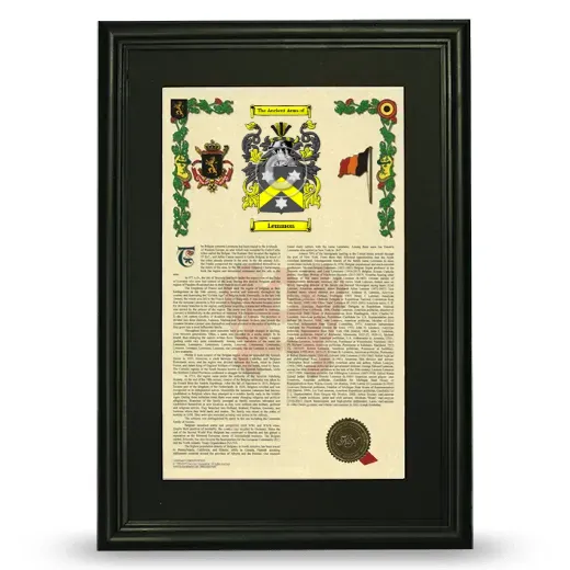 Lemmon Deluxe Armorial Framed - Black