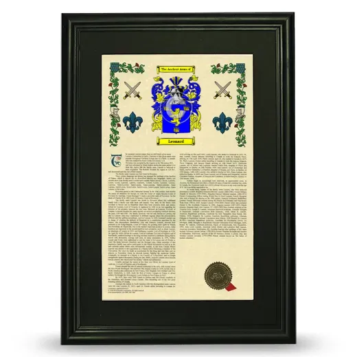 Leonard Deluxe Armorial Framed - Black