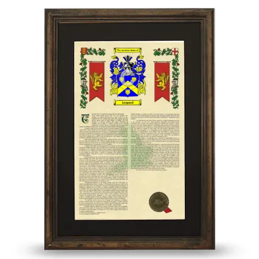 Leopard Deluxe Armorial Framed - Brown