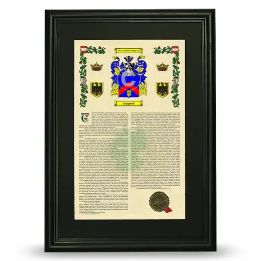 Leppard Deluxe Armorial Framed - Black