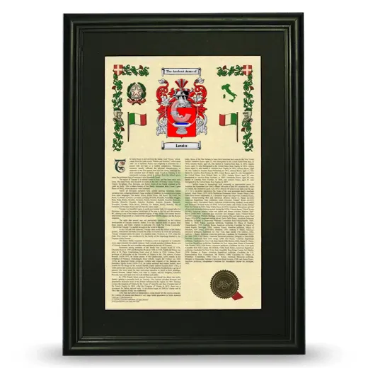 Leuto Deluxe Armorial Framed - Black