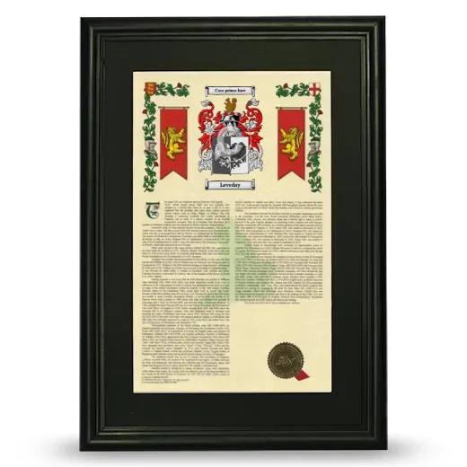 Leveday Deluxe Armorial Framed - Black