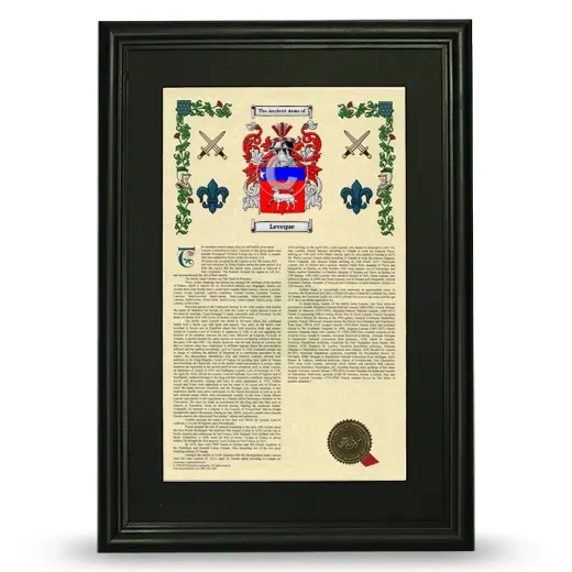 Leveque Deluxe Armorial Framed - Black