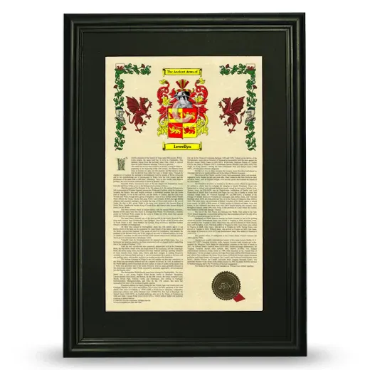 Lewellyn Deluxe Armorial Framed - Black