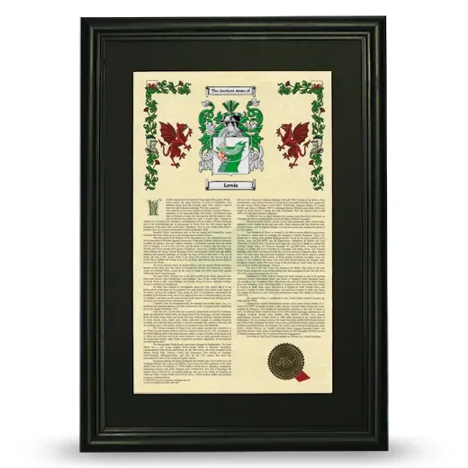 Lewis Deluxe Armorial Framed - Black