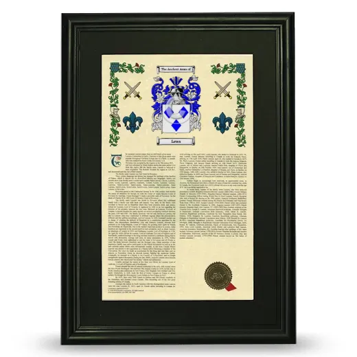 Lews Deluxe Armorial Framed - Black