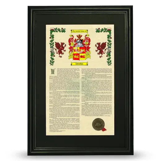 Llewelyn Deluxe Armorial Framed - Black