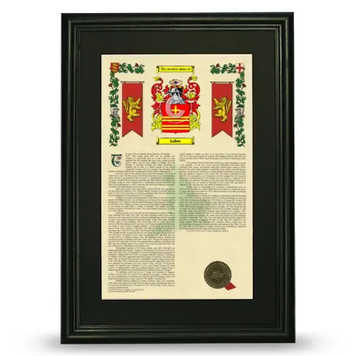 Lober Deluxe Armorial Framed - Black