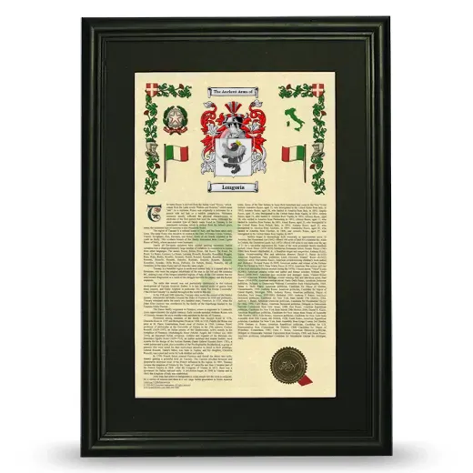 Longoria Deluxe Armorial Framed - Black
