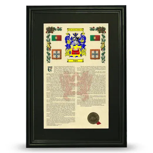 Lopes Deluxe Armorial Framed - Black